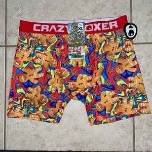 Crazy Boxer Gingerbread Man Christmas Boxer Briefs Underwear Size XL NWT